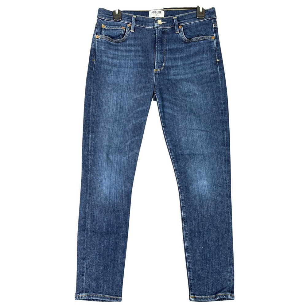AGOLDE Los Angeles Sophie High Rise Skinny Crop Premium Denim Jeans Womens 30
